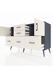 Kronos Konsol 2 Raflı 5 Çekmeceli 2 Kapaklı 132x59x83 - S606M042V13C
