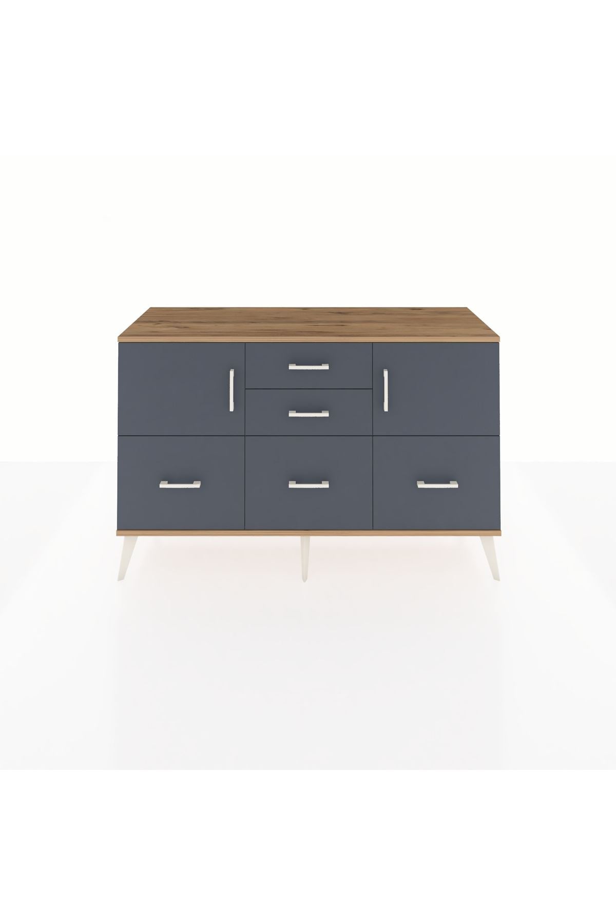 Kronos Konsol 2 Raflı 5 Çekmeceli 2 Kapaklı 132x59x83 - S606M042V26C