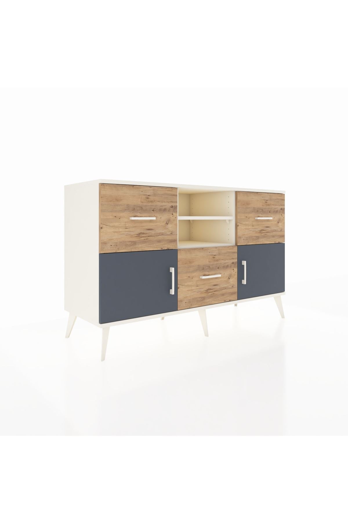 Kronos Konsol 2 Raflı 3 Çekmeceli 2 Kapaklı 132x59x83 - S606M043V09C