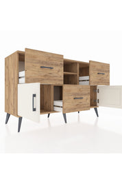 Kronos Konsol 2 Raflı 3 Çekmeceli 2 Kapaklı 132x59x83 - S606M043V24C