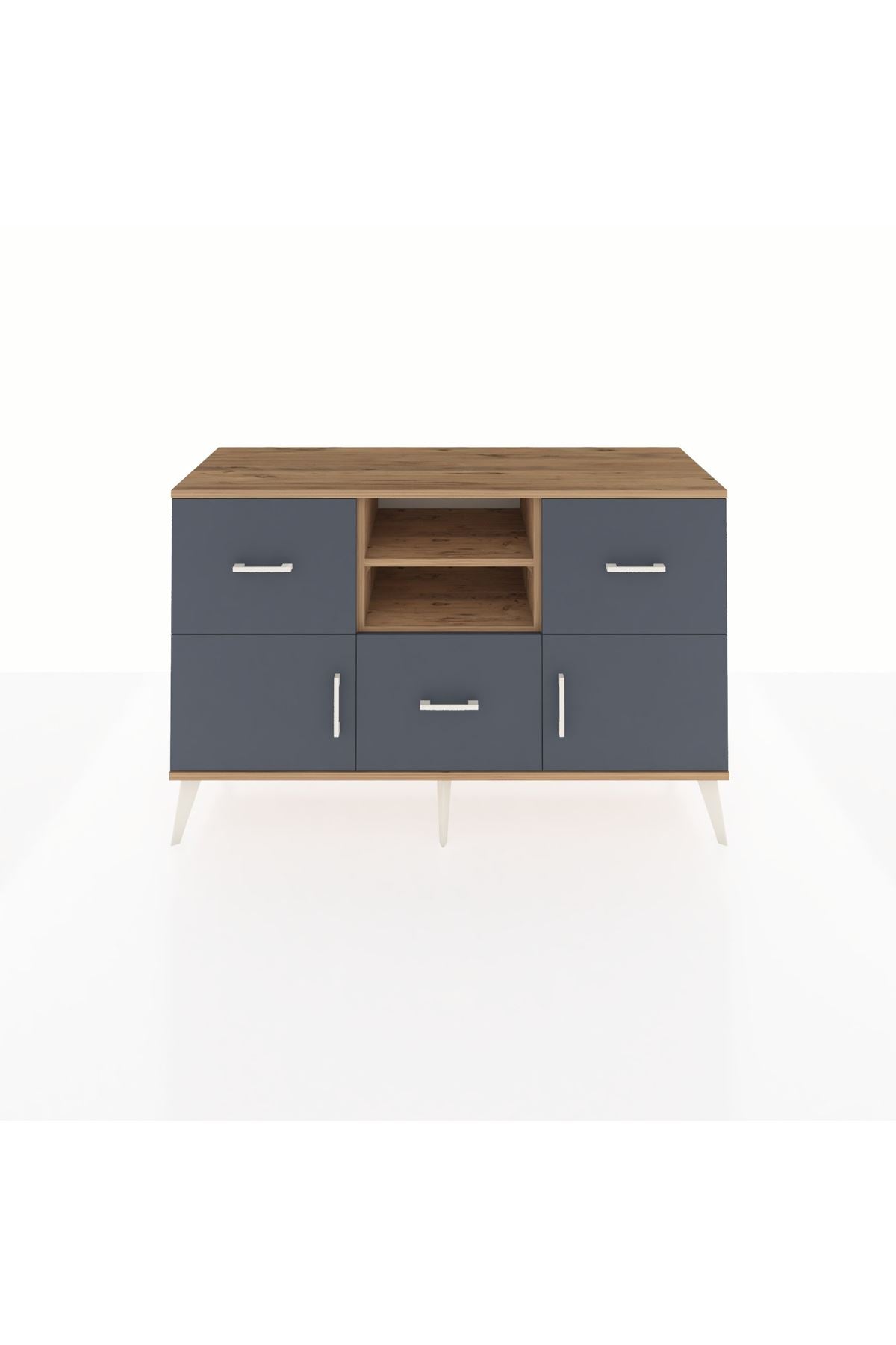 Kronos Konsol 2 Raflı 3 Çekmeceli 2 Kapaklı 132x59x83 - S606M043V26C