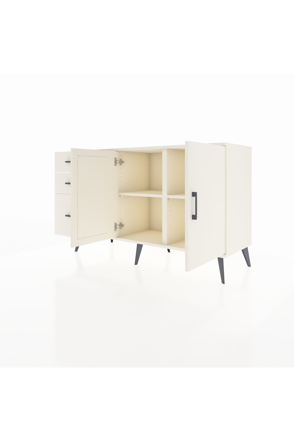 Kronos Konsol 2 Raflı 3 Çekmeceli 2 Kapaklı 132x59x83 - S606M044V04C