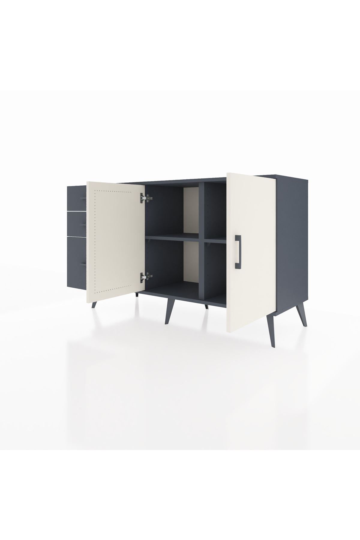 Kronos Konsol 2 Raflı 3 Çekmeceli 2 Kapaklı 132x59x83 - S606M044V14C