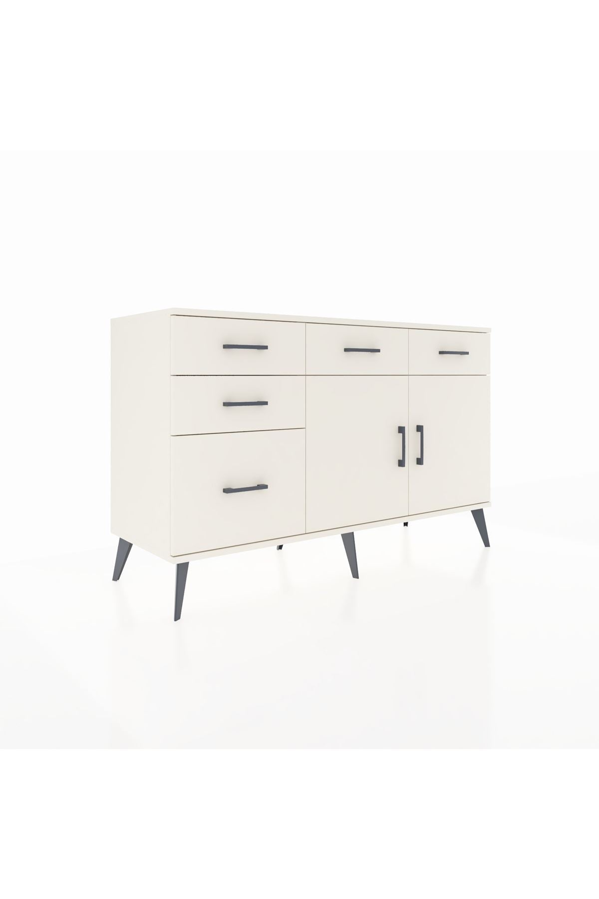 Kronos Konsol 2 Raflı 5 Çekmeceli 2 Kapaklı 132x59x83 - S606M046V04C