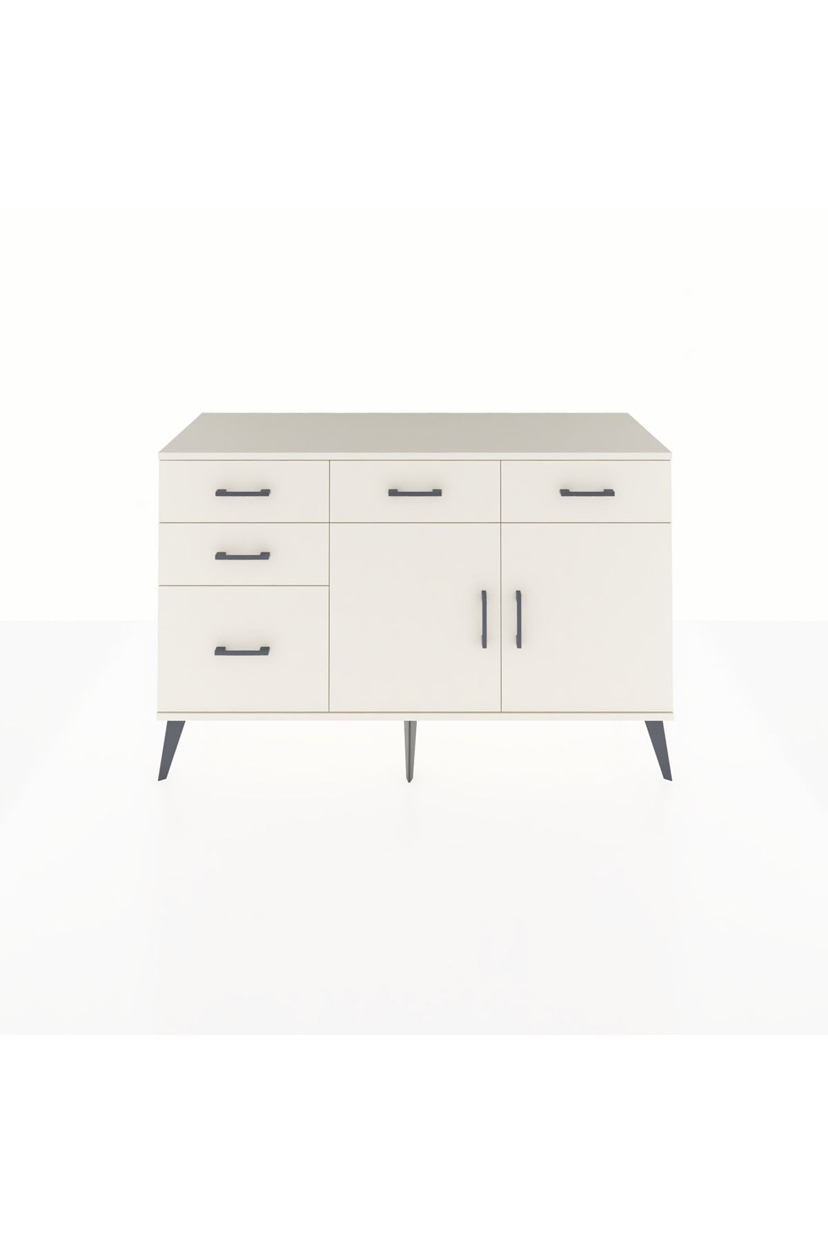 Kronos Konsol 2 Raflı 5 Çekmeceli 2 Kapaklı 132x59x83 - S606M046V04C