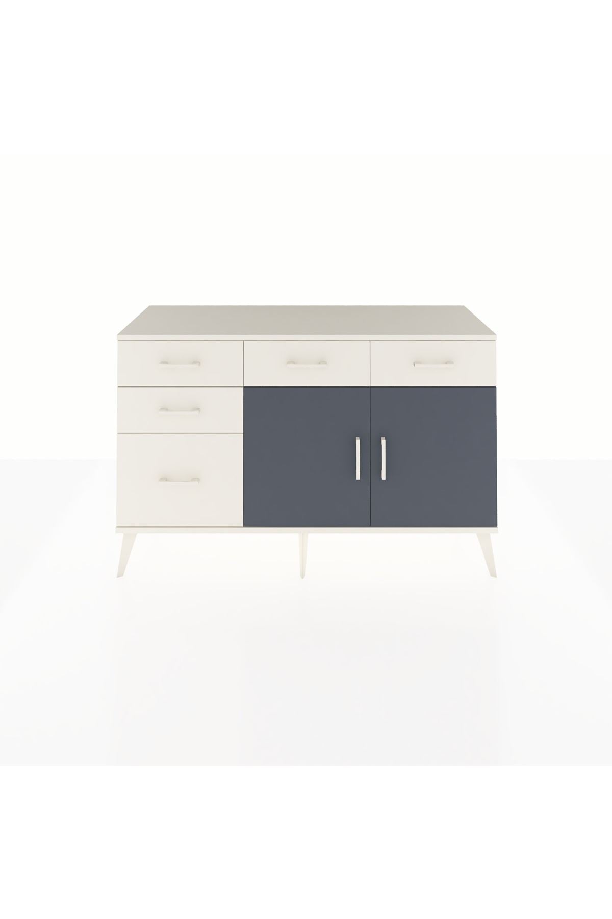 Kronos Konsol 2 Raflı 5 Çekmeceli 2 Kapaklı 132x59x83 - S606M046V07C