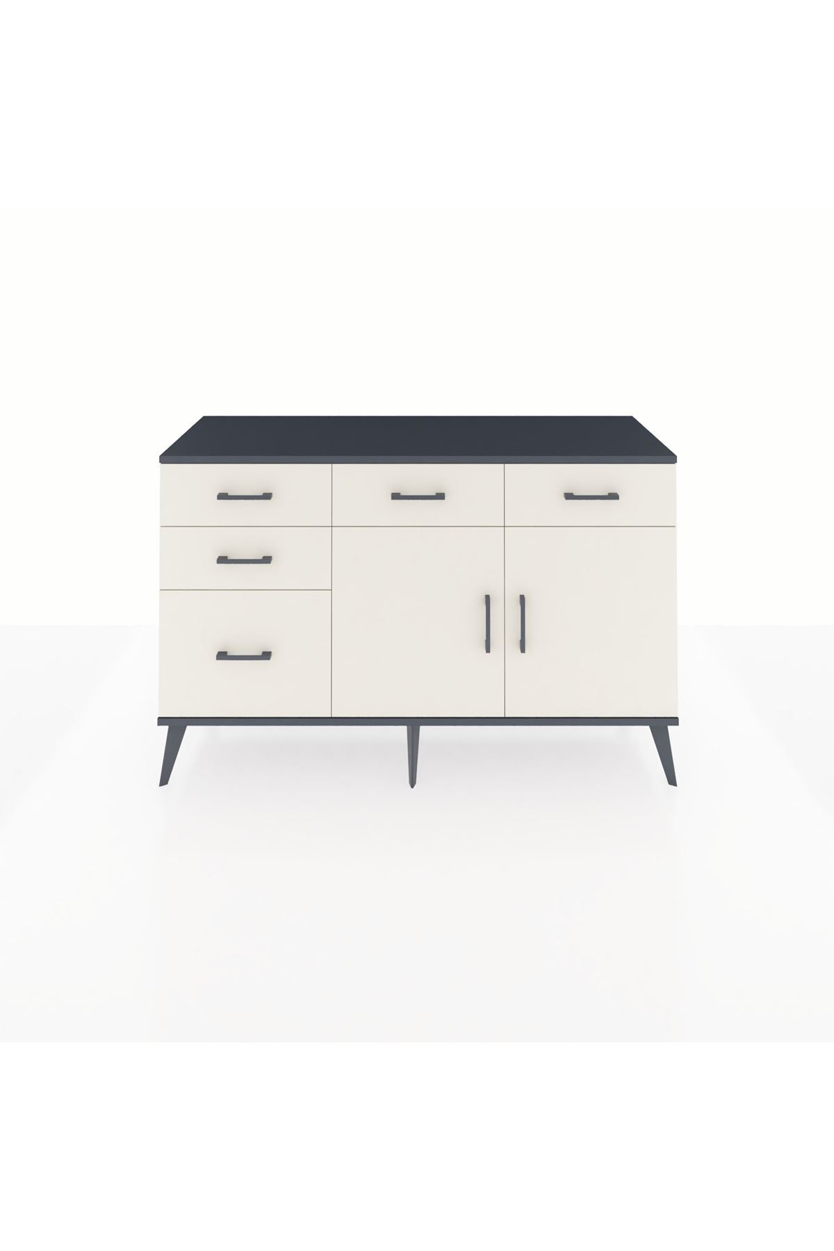 Kronos Konsol 2 Raflı 5 Çekmeceli 2 Kapaklı 132x59x83 - S606M046V13C