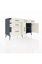Kronos Konsol 2 Raflı 5 Çekmeceli 2 Kapaklı 132x59x83 - S606M046V13C