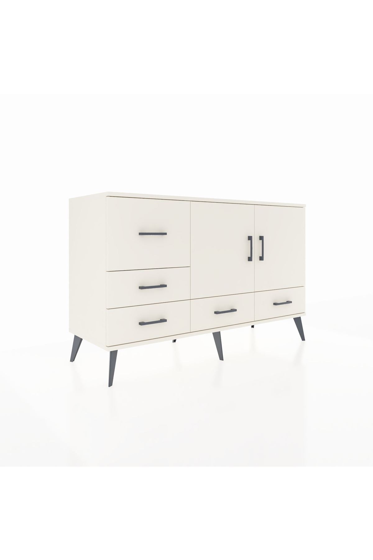 Kronos Konsol 4 Raflı 5 Çekmeceli 2 Kapaklı 132x59x83 - S606M047V04C