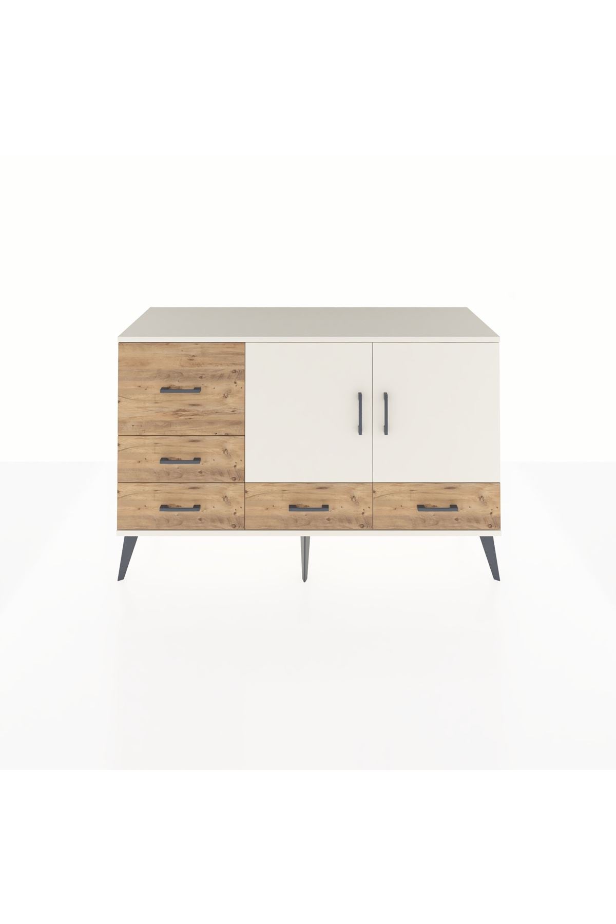 Kronos Konsol 4 Raflı 5 Çekmeceli 2 Kapaklı 132x59x83 - S606M047V06C