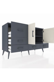 Kronos Konsol 4 Raflı 5 Çekmeceli 2 Kapaklı 132x59x83 - S606M047V14C