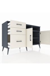 Kronos Konsol 4 Raflı 3 Çekmeceli 2 Kapaklı 132x59x83 - S606M048V13C