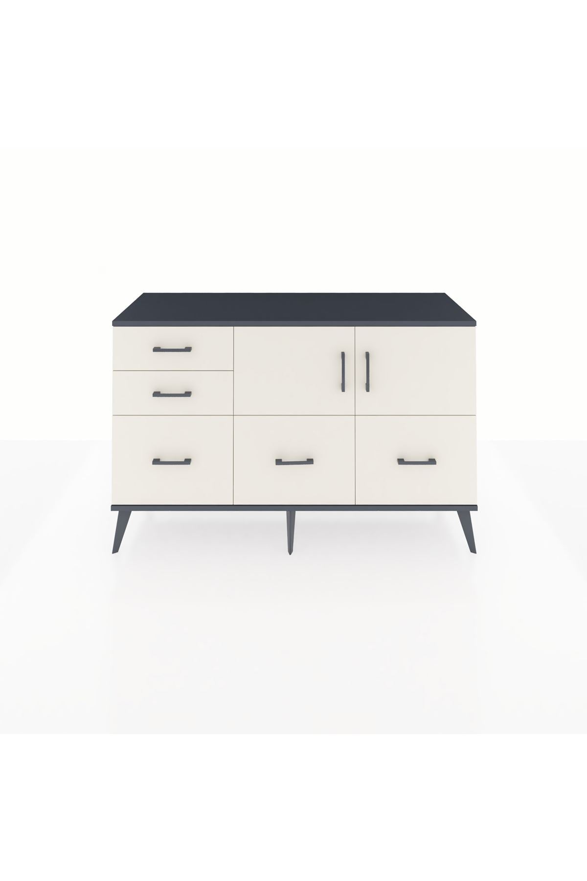 Kronos Konsol 2 Raflı 5 Çekmeceli 2 Kapaklı 132x59x83 - S606M049V13C