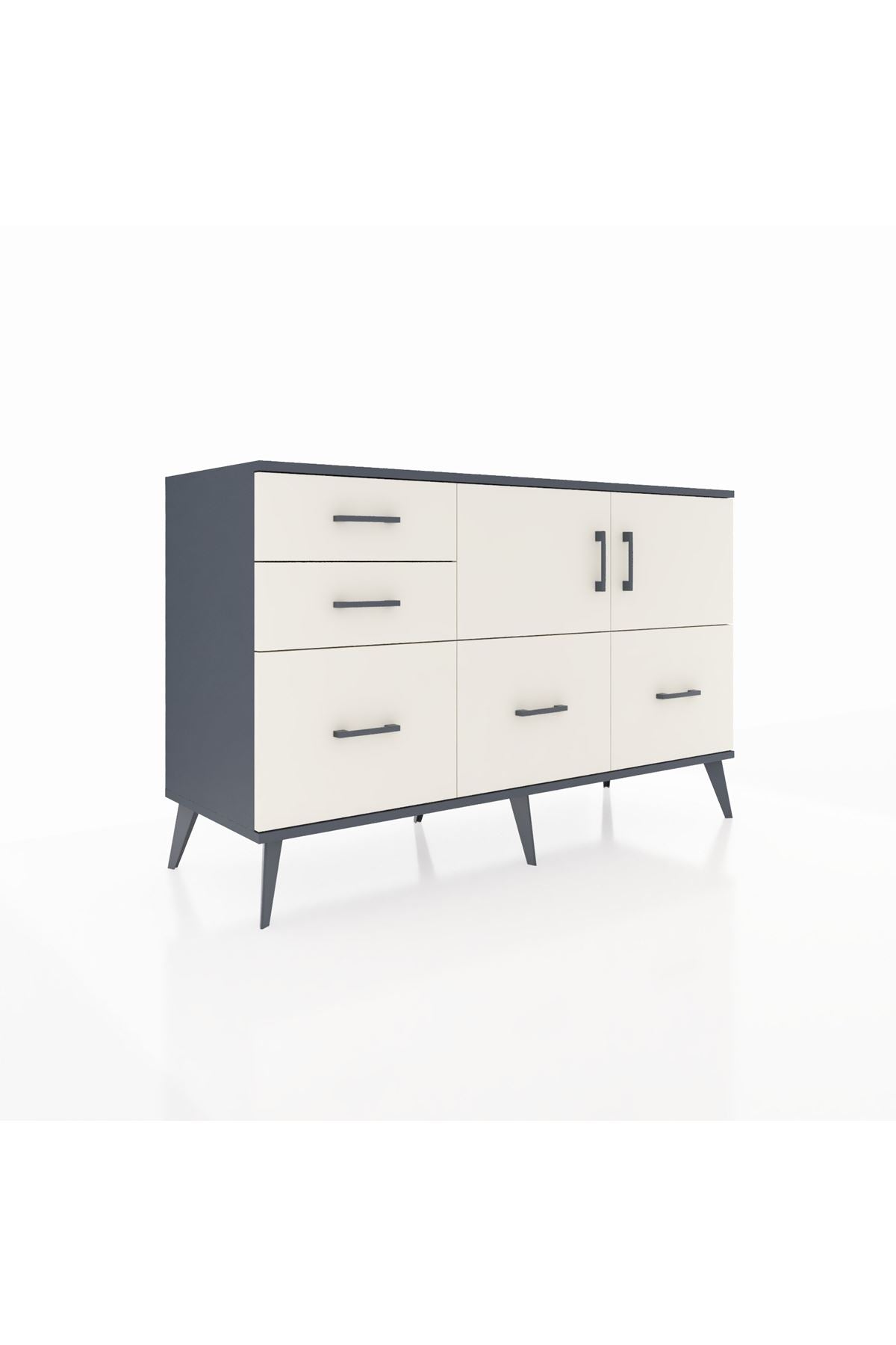 Kronos Konsol 2 Raflı 5 Çekmeceli 2 Kapaklı 132x59x83 - S606M049V13C