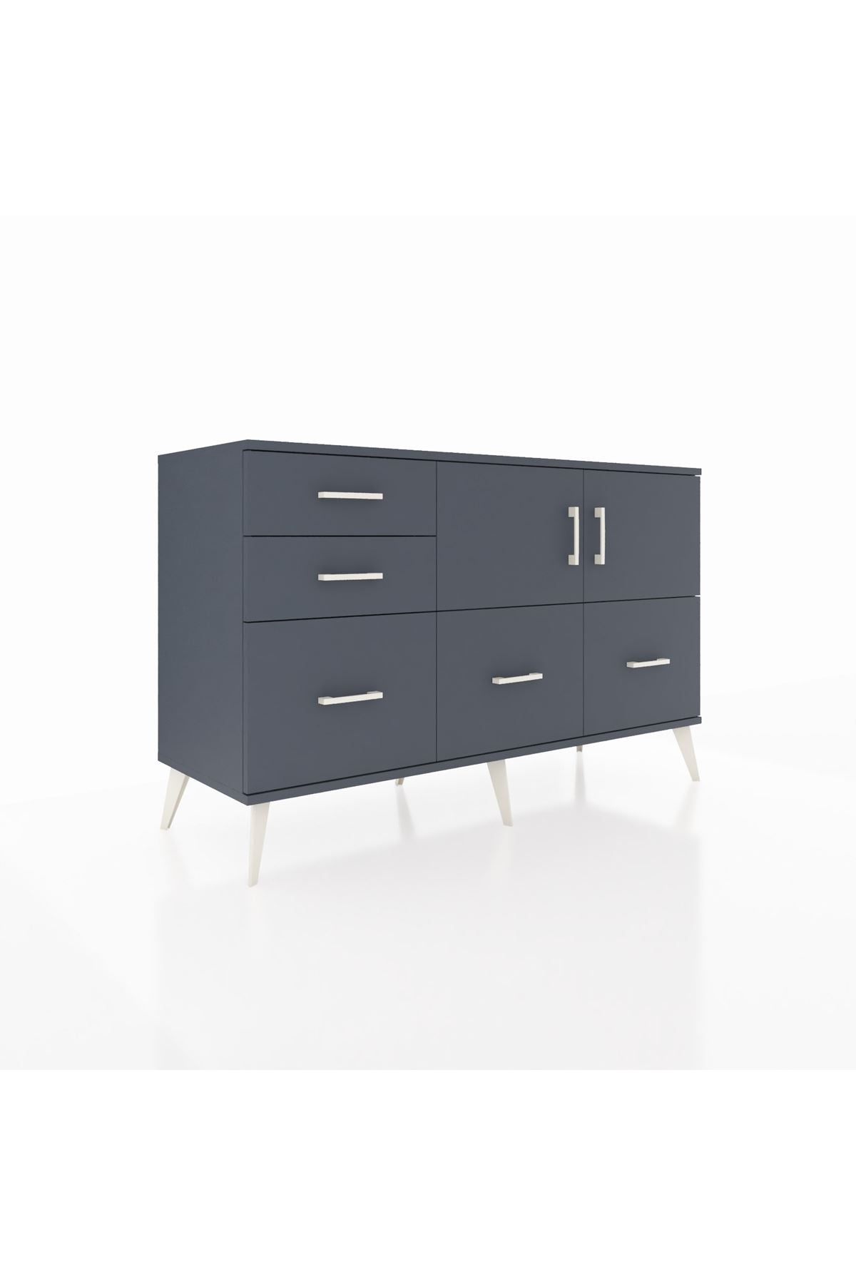 Kronos Konsol 2 Raflı 5 Çekmeceli 2 Kapaklı 132x59x83 - S606M049V17C