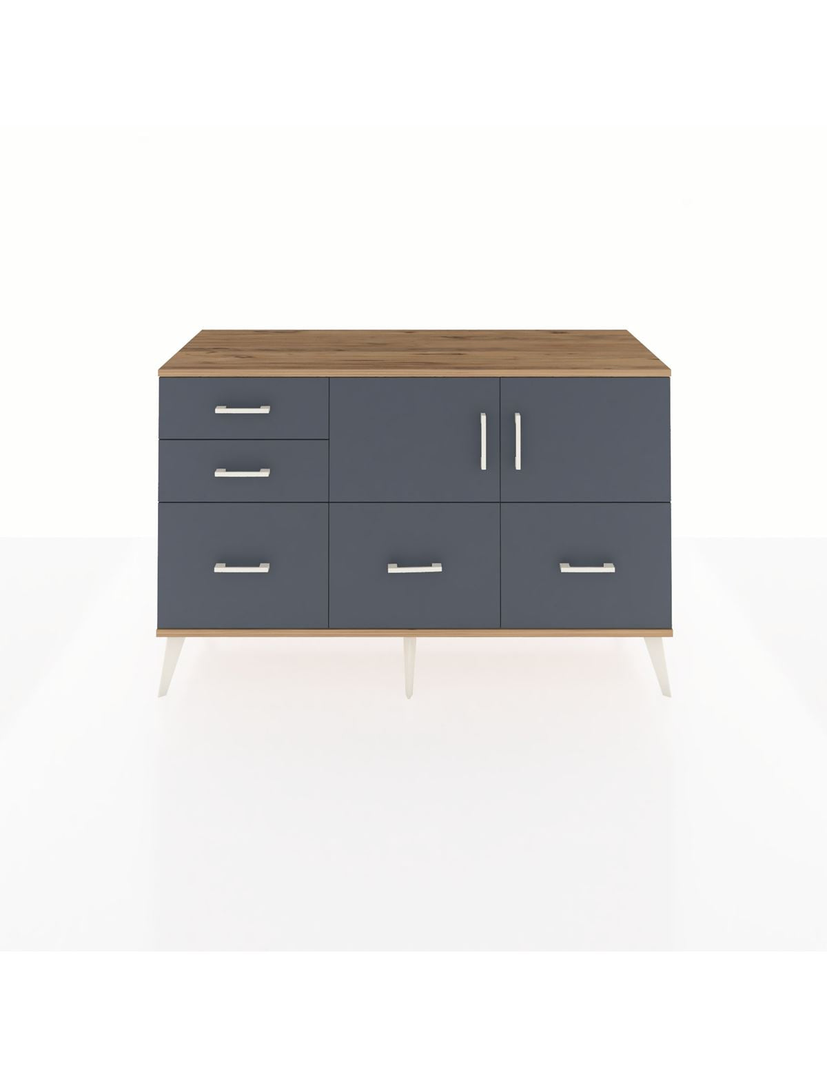 Kronos Konsol 2 Raflı 5 Çekmeceli 2 Kapaklı 132x59x83 - S606M049V26C