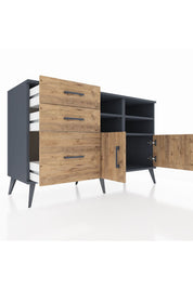 Kronos Konsol 4 Raflı 3 Çekmeceli 2 Kapaklı 132x59x83 - S606M050V12C