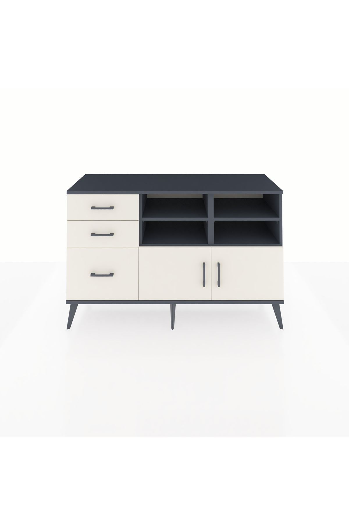 Kronos Konsol 4 Raflı 3 Çekmeceli 2 Kapaklı 132x59x83 - S606M050V13C