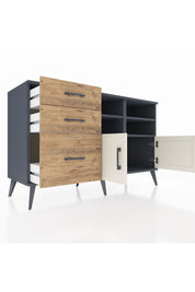 Kronos Konsol 4 Raflı 3 Çekmeceli 2 Kapaklı 132x59x83 - S606M050V15C