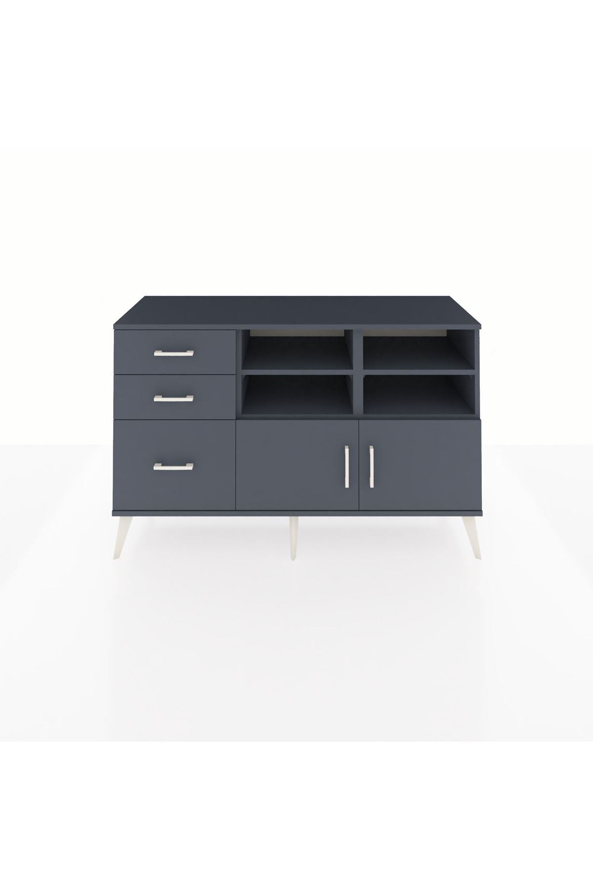Kronos Konsol 4 Raflı 3 Çekmeceli 2 Kapaklı 132x59x83 - S606M050V17C