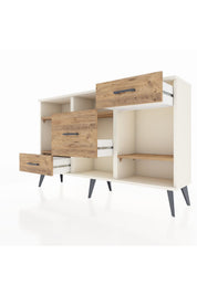 Arges Konsol 4 Raflı 3 Çekmeceli 132x30x83 - S144M001V03A