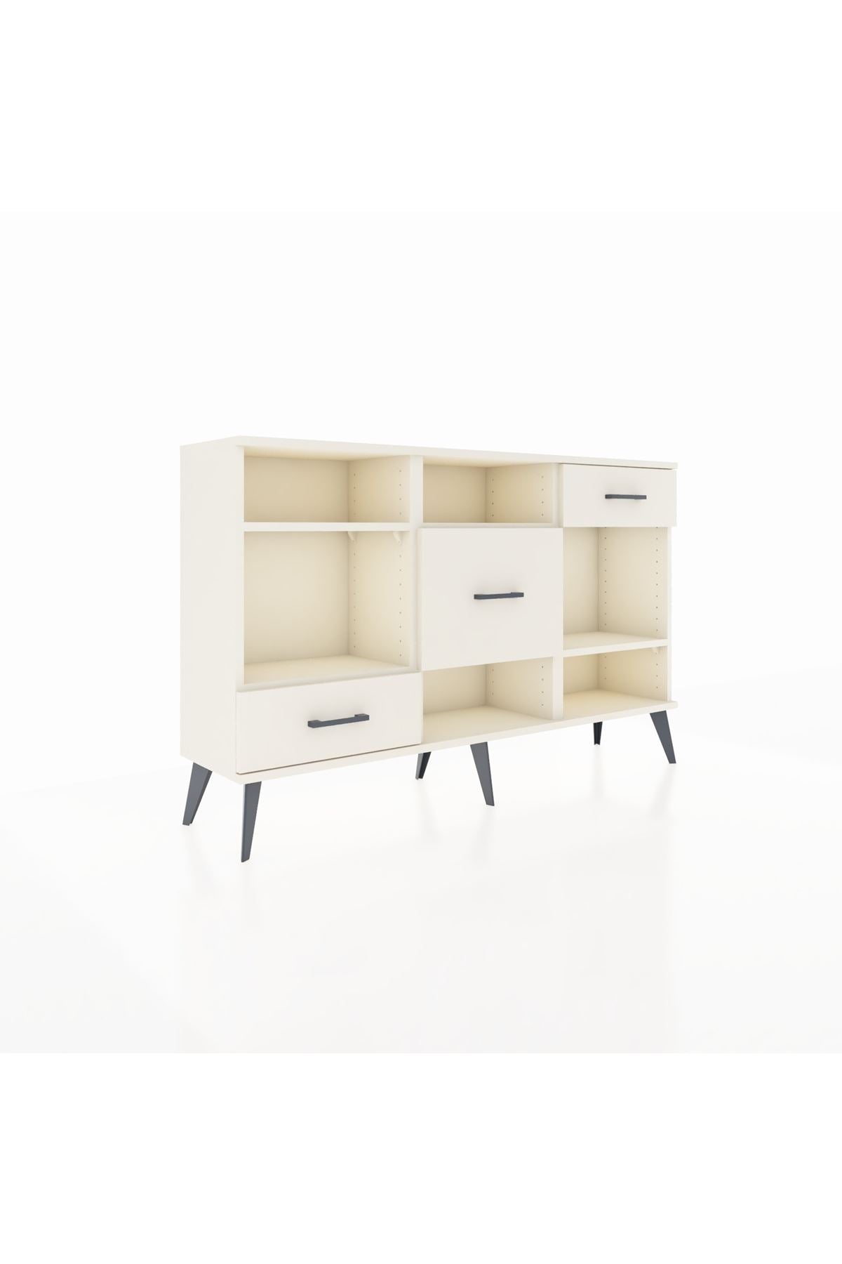 Arges Konsol 4 Raflı 3 Çekmeceli 132x30x83 - S144M001V04A