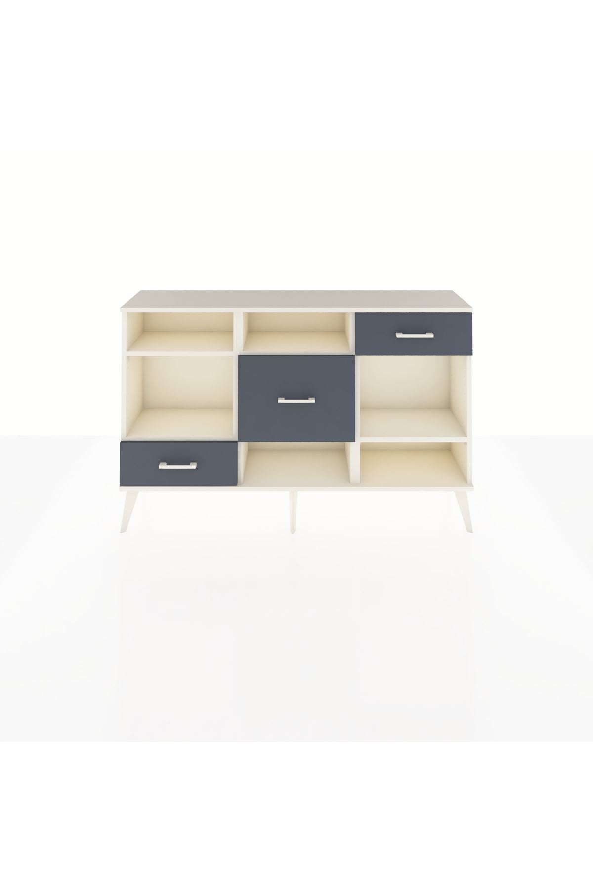 Arges Konsol 4 Raflı 3 Çekmeceli 132x30x83 - S144M001V05A