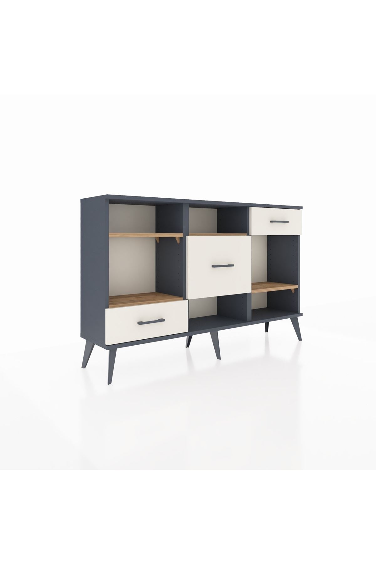 Arges Konsol 4 Raflı 3 Çekmeceli 132x30x83 - S144M001V10A