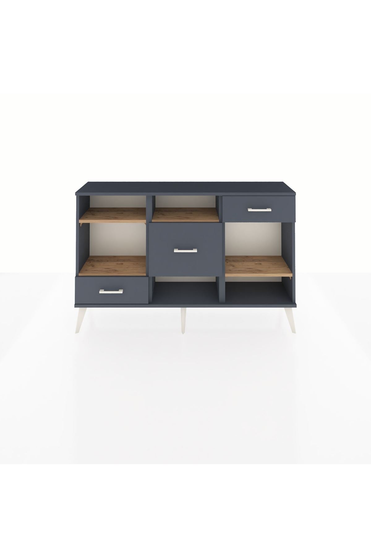 Arges Konsol 4 Raflı 3 Çekmeceli 132x30x83 - S144M001V11A