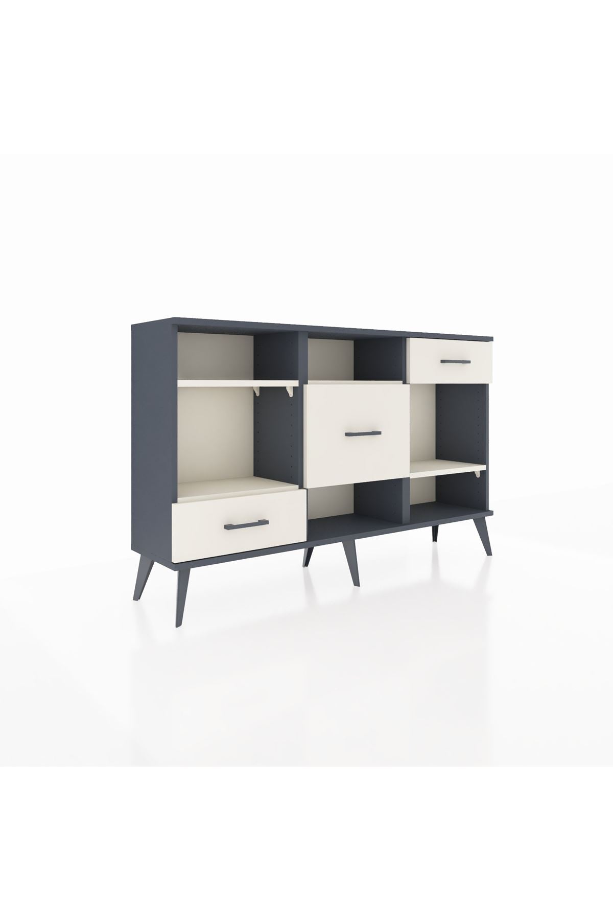 Arges Konsol 4 Raflı 3 Çekmeceli 132x30x83 - S144M001V13A