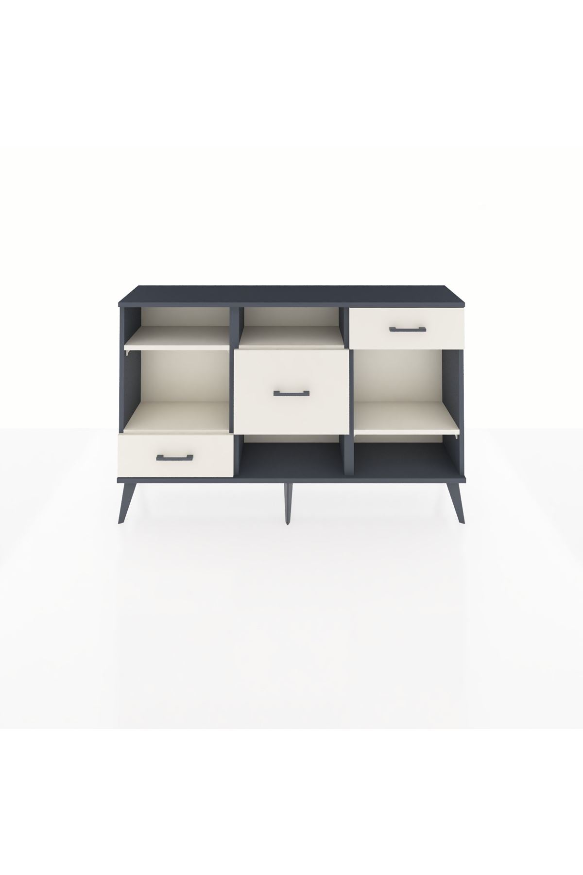 Arges Konsol 4 Raflı 3 Çekmeceli 132x30x83 - S144M001V13A