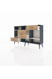 Arges Konsol 4 Raflı 3 Çekmeceli 132x30x83 - S144M001V15A