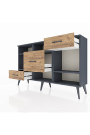 Arges Konsol 4 Raflı 3 Çekmeceli 132x30x83 - S144M001V18A