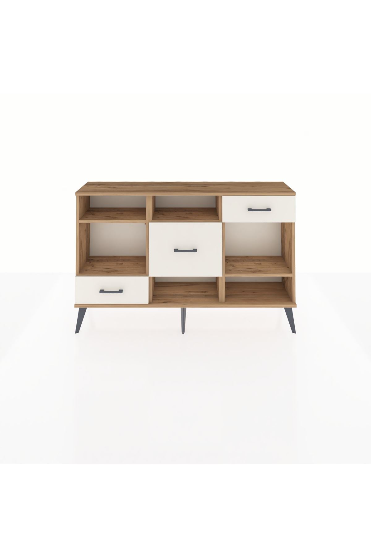Arges Konsol 4 Raflı 3 Çekmeceli 132x30x83 - S144M001V19A