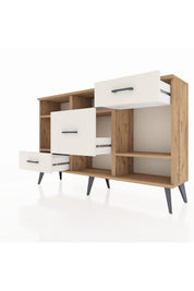 Arges Konsol 4 Raflı 3 Çekmeceli 132x30x83 - S144M001V19A