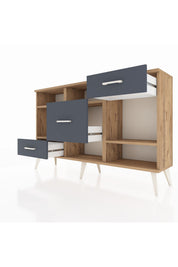 Arges Konsol 4 Raflı 3 Çekmeceli 132x30x83 - S144M001V20A