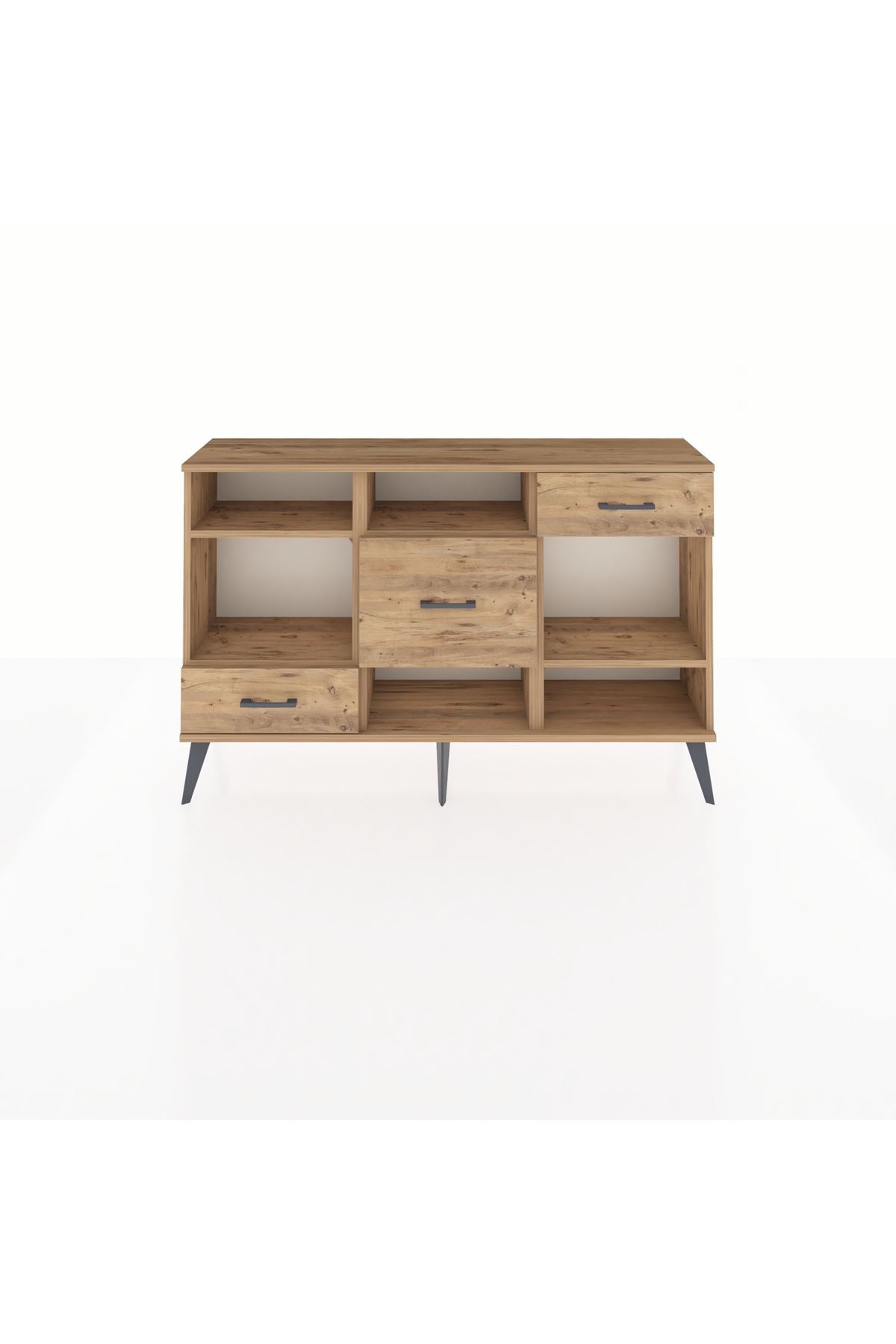 Arges Konsol 4 Raflı 3 Çekmeceli 132x30x83 - S144M001V21A