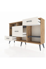 Arges Konsol 4 Raflı 3 Çekmeceli 132x30x83 - S144M001V25A