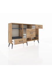 Arges Konsol 4 Raflı 3 Çekmeceli 132x30x83 - S144M001V27A