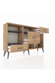 Arges Konsol 4 Raflı 3 Çekmeceli 132x30x83 - S144M001V27A