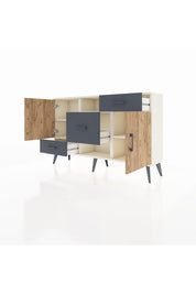 Arges Konsol 4 Raflı 3 Çekmeceli 2 Kapaklı 132x30x83 - S144M002V02A