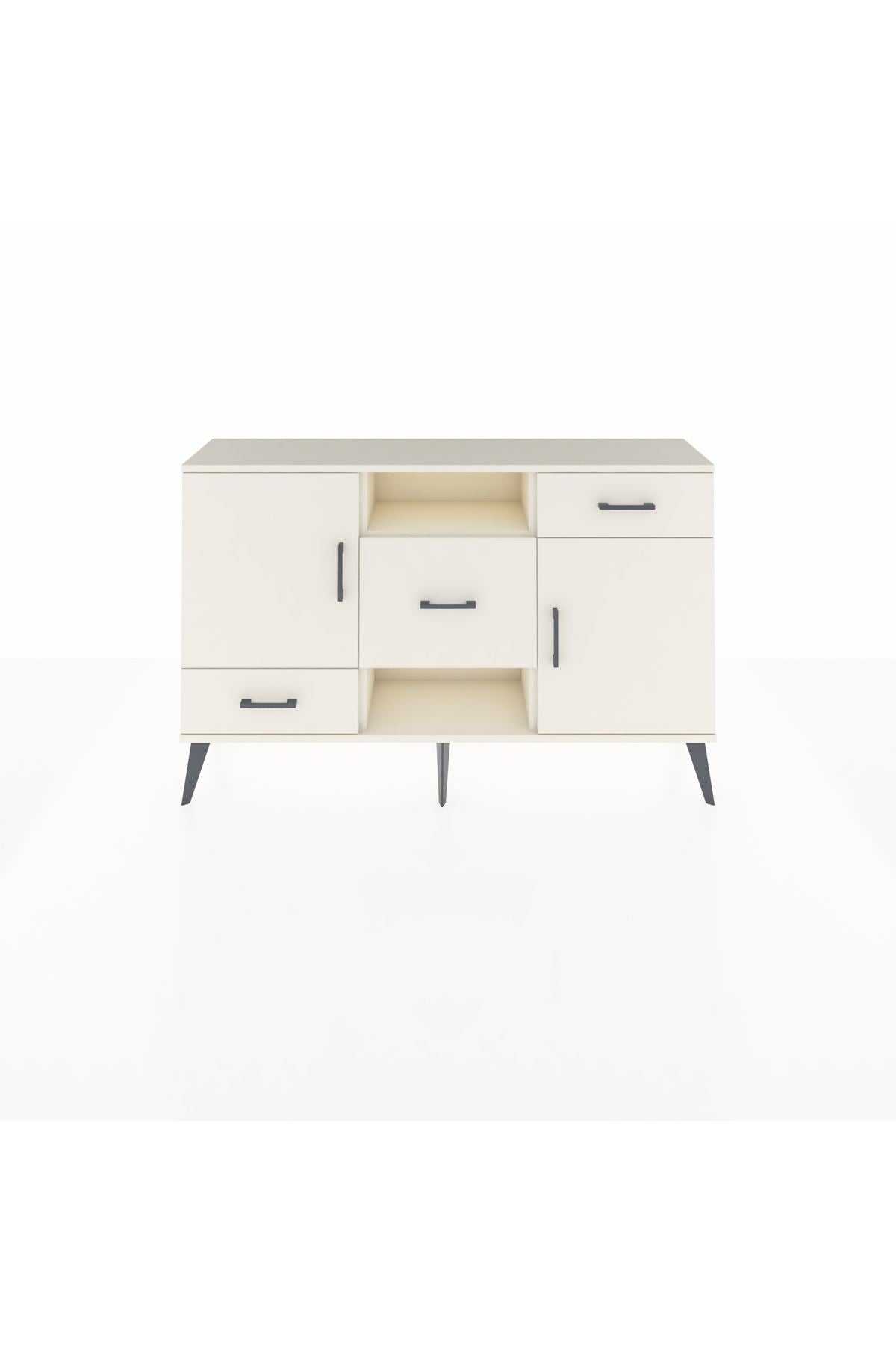 Arges Konsol 4 Raflı 3 Çekmeceli 2 Kapaklı 132x30x83 - S144M002V04A