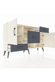 Arges Konsol 4 Raflı 3 Çekmeceli 2 Kapaklı 132x30x83 - S144M002V05A