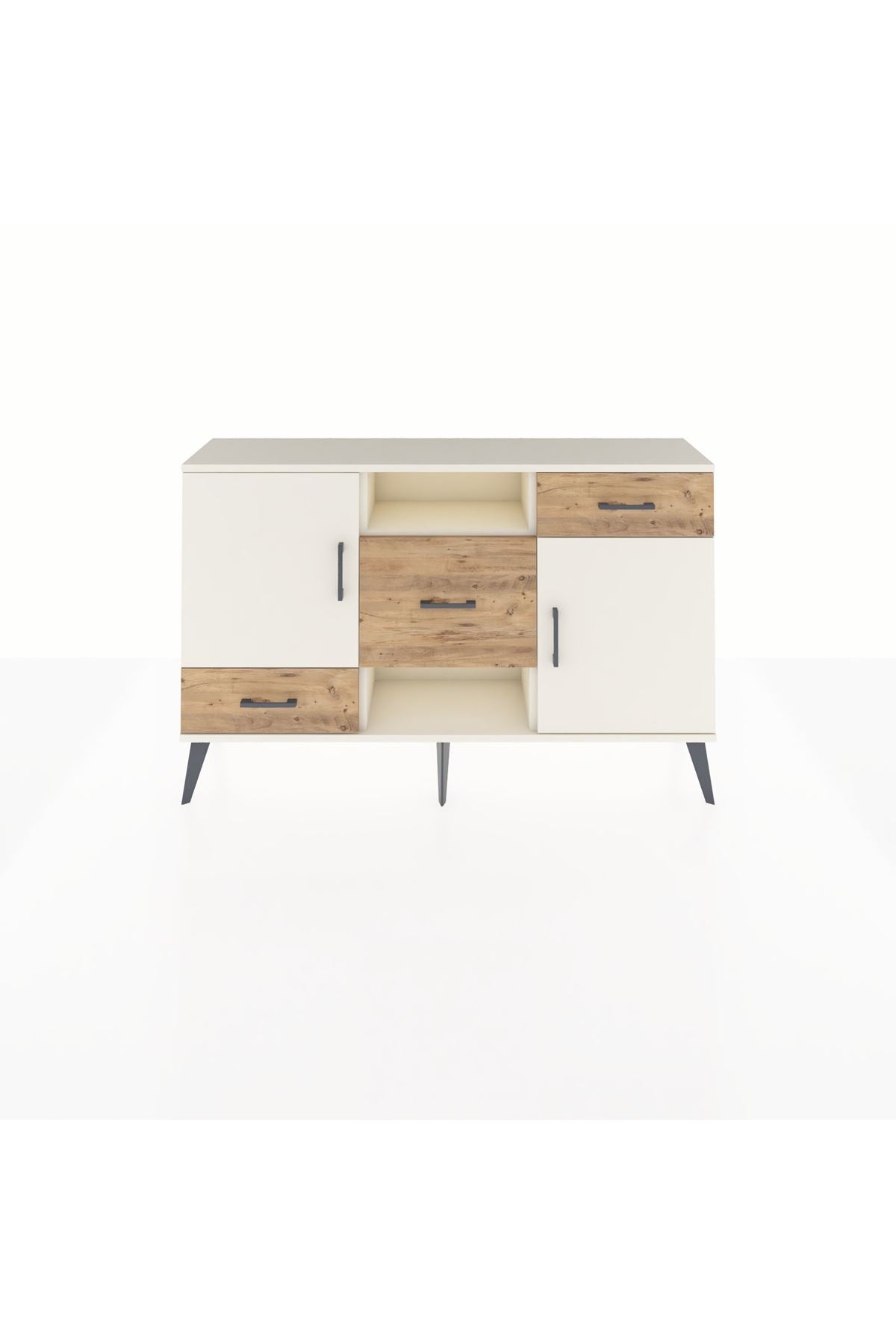 Arges Konsol 4 Raflı 3 Çekmeceli 2 Kapaklı 132x30x83 - S144M002V06A