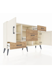 Arges Konsol 4 Raflı 3 Çekmeceli 2 Kapaklı 132x30x83 - S144M002V06A