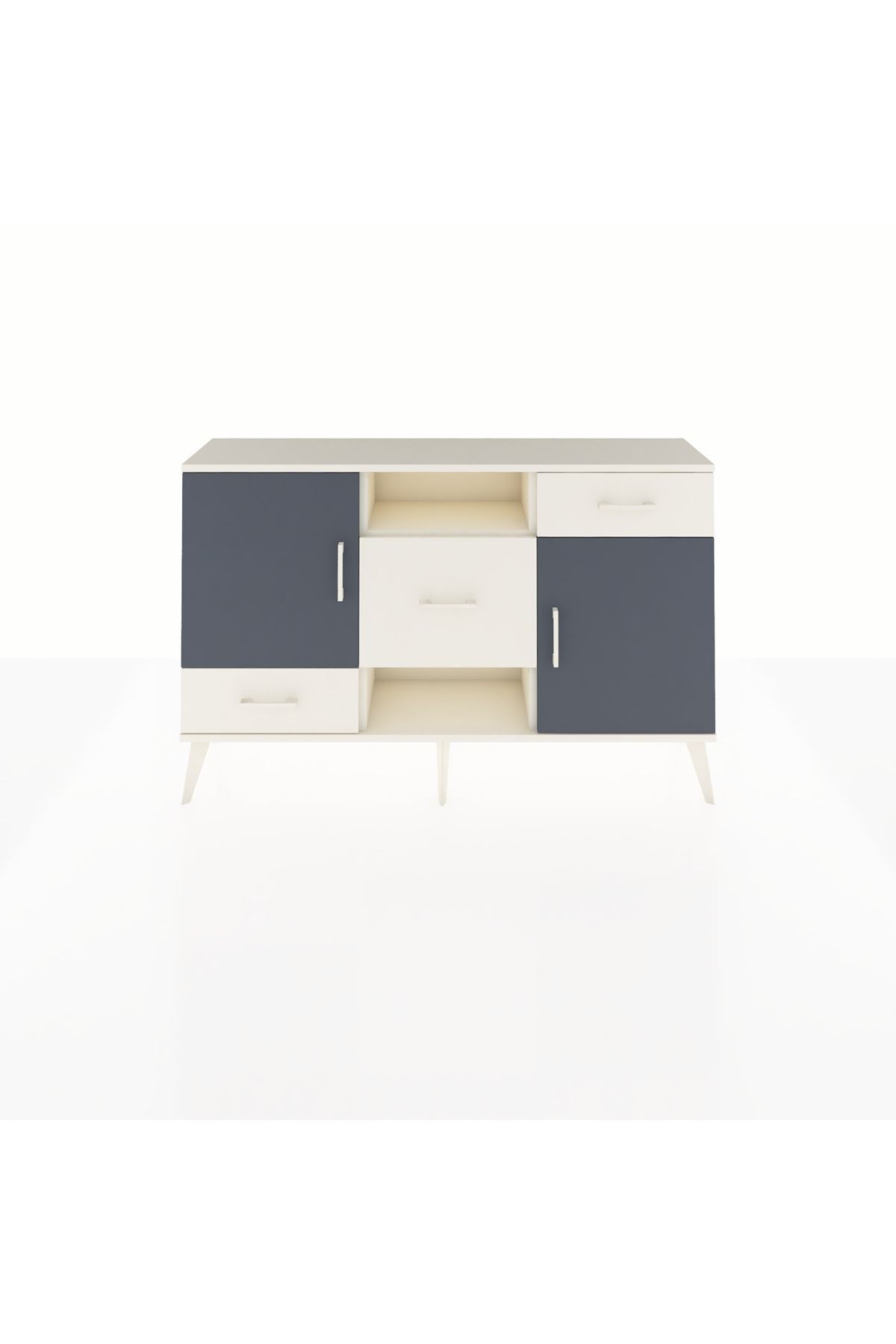 Arges Konsol 4 Raflı 3 Çekmeceli 2 Kapaklı 132x30x83 - S144M002V07A