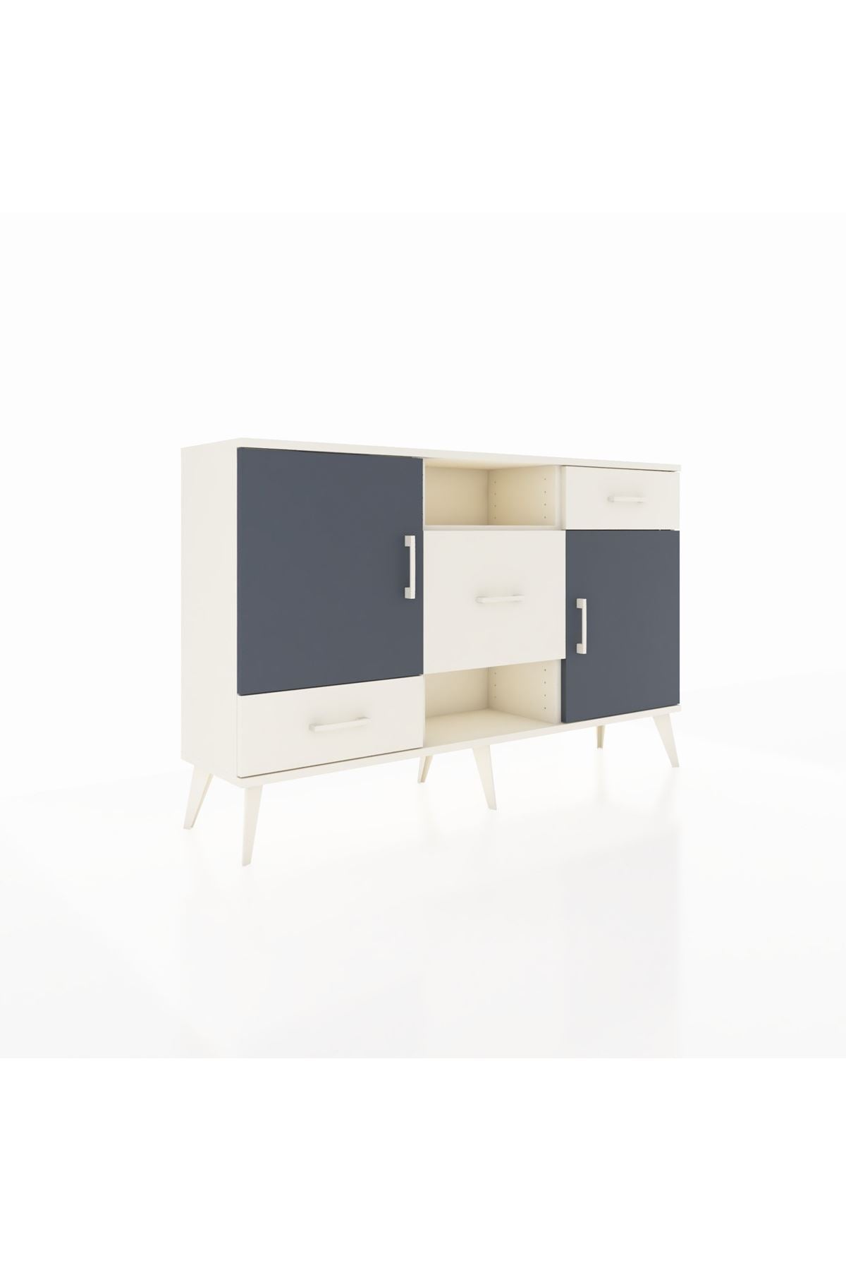 Arges Konsol 4 Raflı 3 Çekmeceli 2 Kapaklı 132x30x83 - S144M002V07A