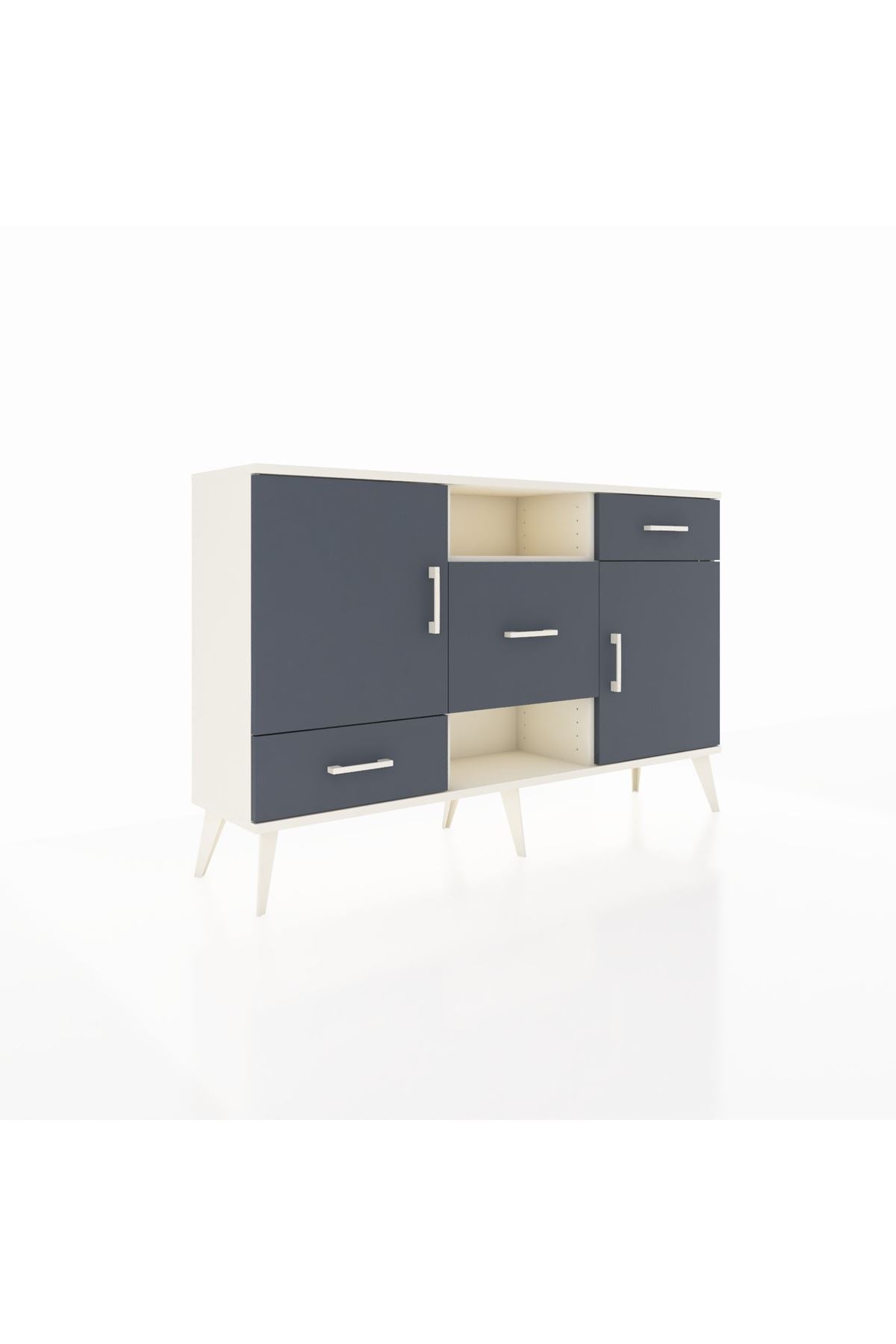Arges Konsol 4 Raflı 3 Çekmeceli 2 Kapaklı 132x30x83 - S144M002V08A