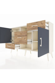 Arges Konsol 4 Raflı 3 Çekmeceli 2 Kapaklı 132x30x83 - S144M002V09A