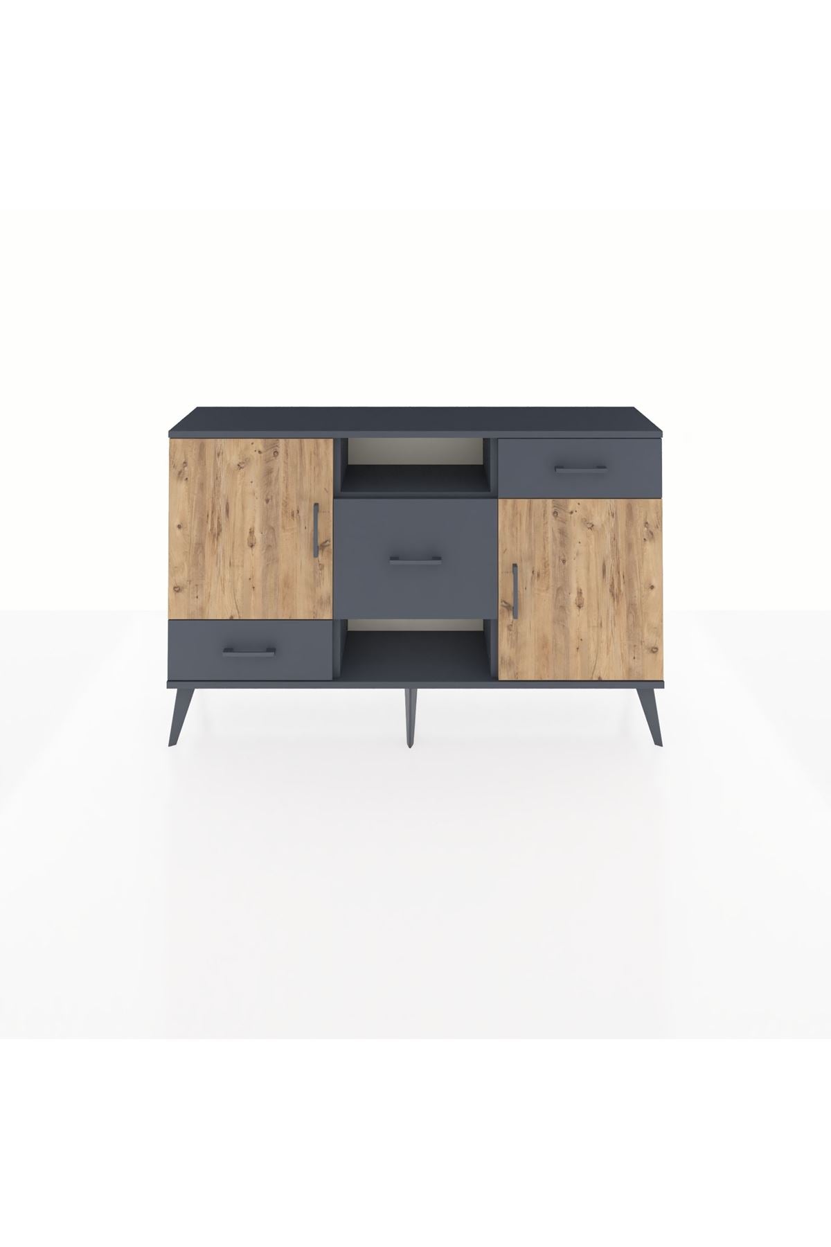 Arges Konsol 4 Raflı 3 Çekmeceli 2 Kapaklı 132x30x83 - S144M002V11A